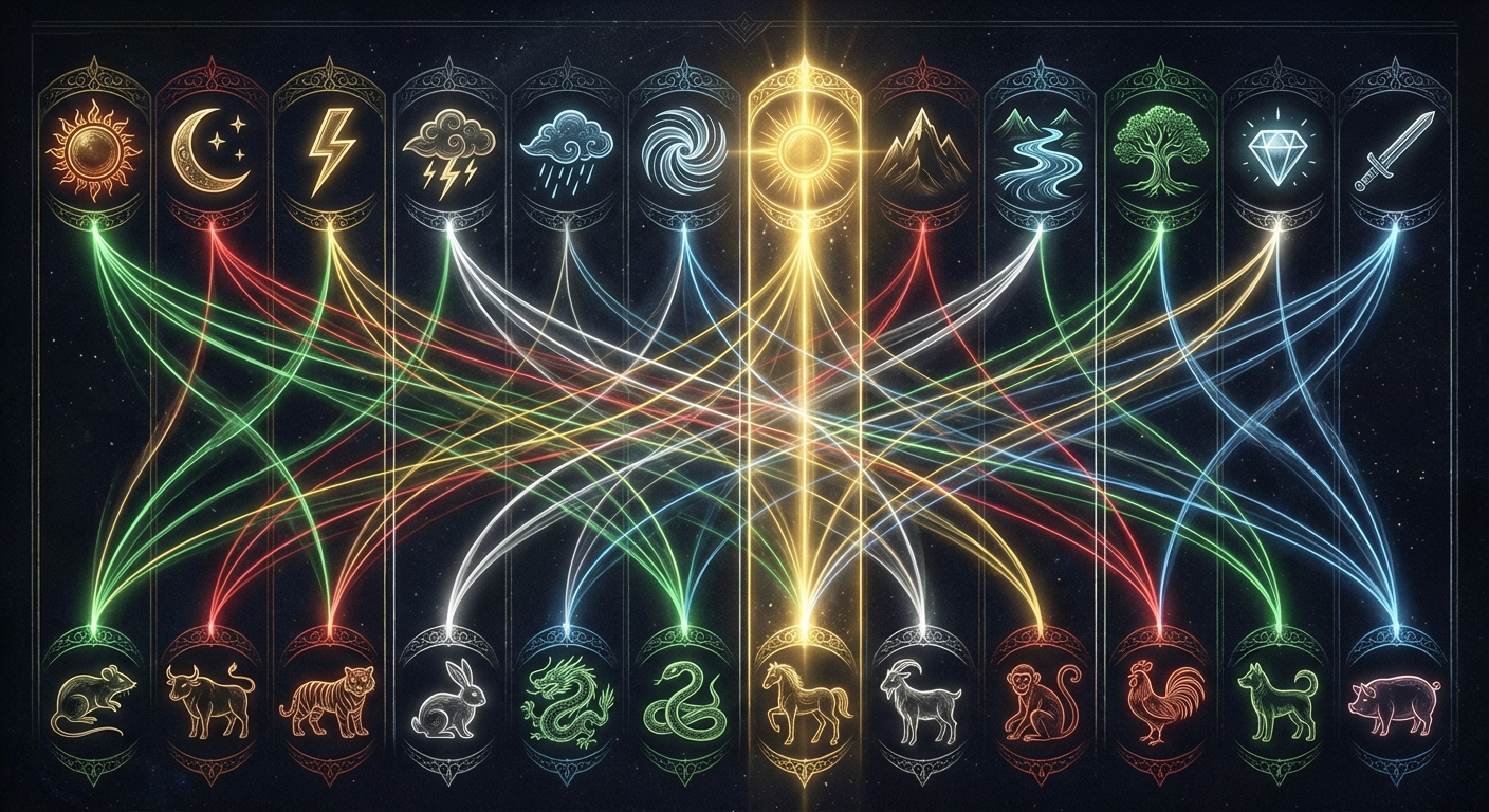 Chart structure showing the Day Master position