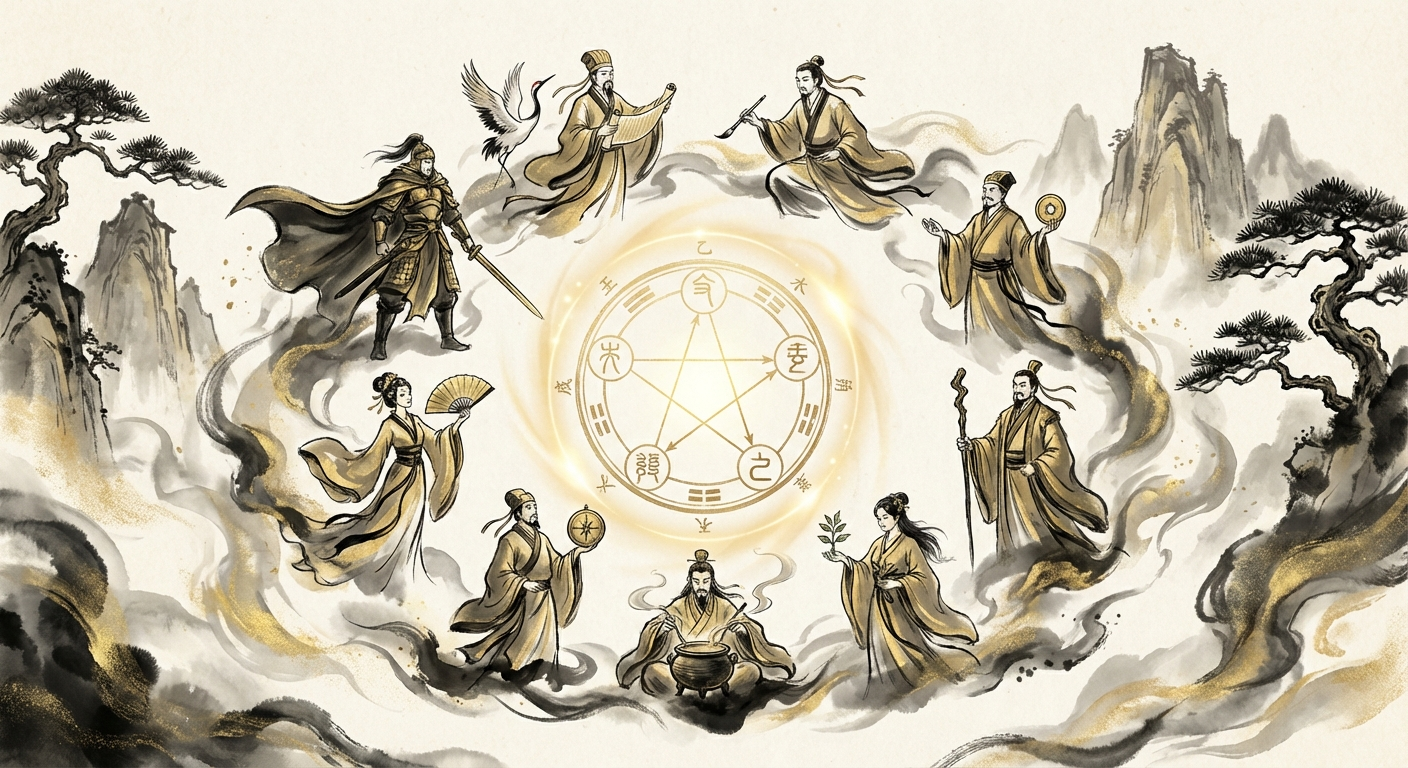 The Ten Gods in BaZi: Your Chart's Hidden Cast of Characters